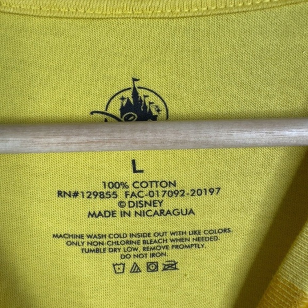 Disney Yellow Mikey Mouse t-shirt Women's top Size‎ L short sleeve 100% Cotton - Picture 4 of 4